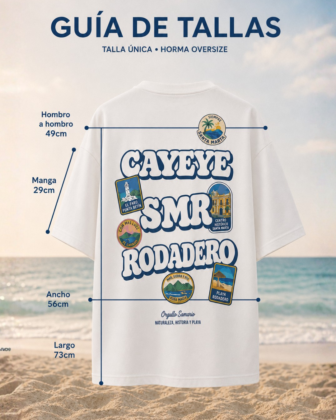 Guía de tallas alttamara — corte oversize talla única